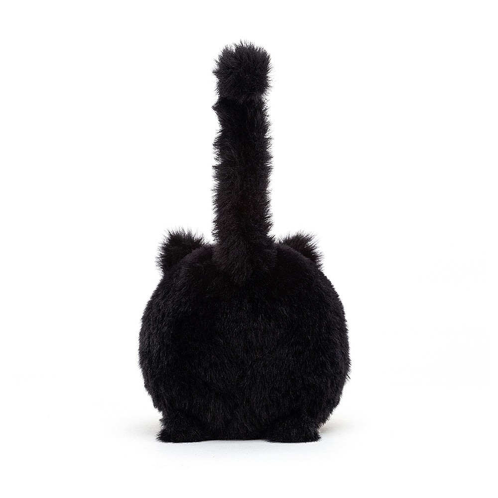  Black Kitten Caboodle 黒猫 ぬいぐるみ Retired] Jellycat Black Kitten Caboodle NWT with blue storage bag